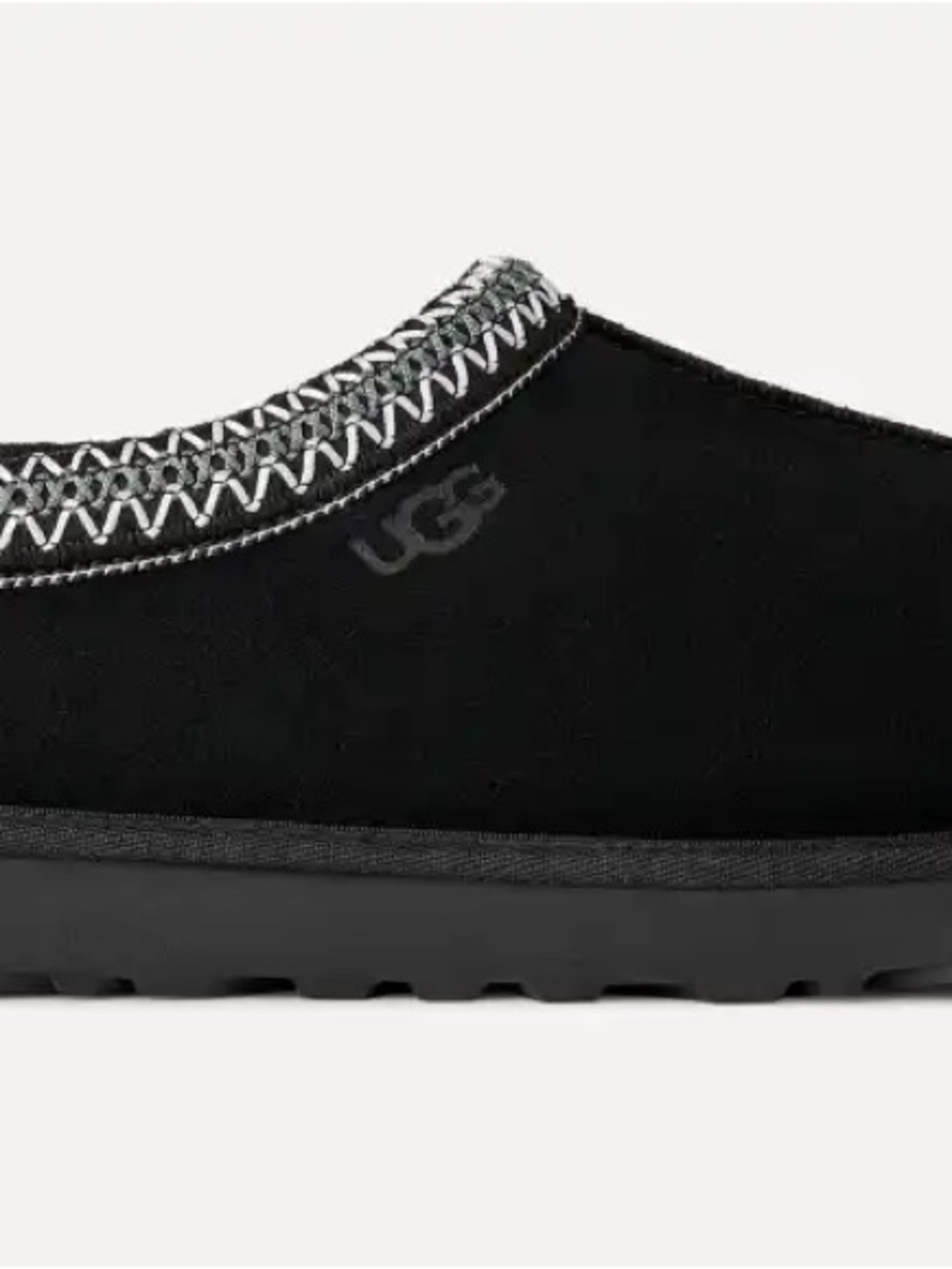 NIB UGG Tasman II Men's Black Slip-On Moccasin with Contrast Stitching 11
